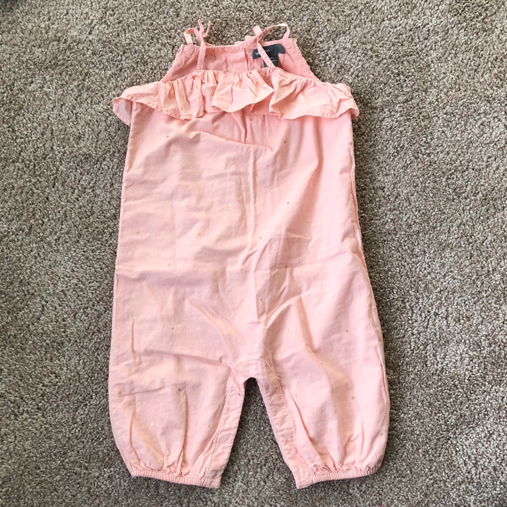 Baby Gap gold polka dot romper!